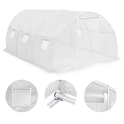 Greenhouse White PE mesh fabric, galvanized steel 145.3ft