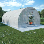 Greenhouse White PE mesh fabric, galvanized steel 194ft