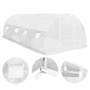 Greenhouse White PE mesh fabric, galvanized steel 194ft