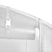 Greenhouse White PE mesh fabric, galvanized steel 194ft
