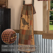 Heritage Farms Applique Crow and Star Quilted Throw 50x60