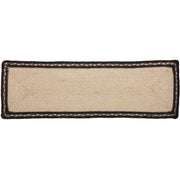 Sawyer Mill Charcoal Cow Jute Stair Tread Rect Latex 8.5x27