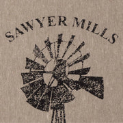 Sawyer Mill Charcoal Windmill Button Loop Kitchen Towel Set of 2
