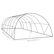 Greenhouse Green PE mesh fabric, galvanized steel Large Durable