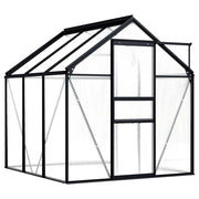 Greenhouse Anthracite and transparent Aluminum, Polycarbonate Large