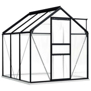 Greenhouse Anthracite and Transparent Aluminum and Polycarbonate