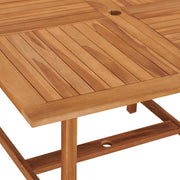 Dining Table Warm golden brown Solid teak wood 47.2x47.2 in