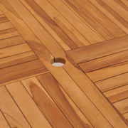 Dining Table Warm golden brown Solid teak wood 47.2x47.2 in