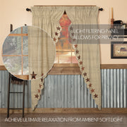 Abilene Star Prairie Long Panel Set of 2 84x36x18