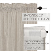 Hatteras Seersucker Blue Ticking Stripe Swag Set of 2 36x36x16