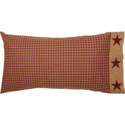 Ninepatch Star King Pillow Case w/Applique Border Set of 2 21x40