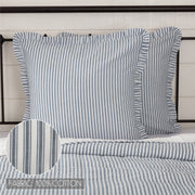 Sawyer Mill Blue Ticking Stripe Fabric Euro Sham 26x26