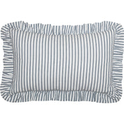Sawyer Mill Blue Ticking Stripe Fabric Pillow 14x22