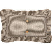 Sawyer Mill Charcoal Ticking Stripe Fabric Pillow 14x22