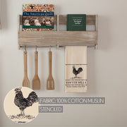 Sawyer Mill Charcoal Poultry Muslin Unbleached Natural Tea Towel 19x28