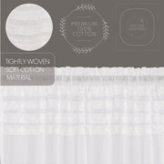 White Ruffled Sheer Petticoat Panel Set of 2 84x40