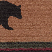 Wyatt Stenciled Bear Jute Stair Tread Rect Latex 8.5x27