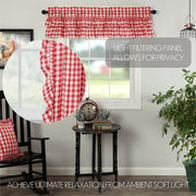 Annie Buffalo Red Check Ruffled Valance 16x60