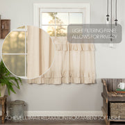 Simple Life Flax Natural Ruffled Tier Set of 2 L36xW36