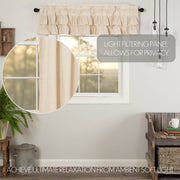 Simple Life Flax Natural Ruffled Valance 16x72