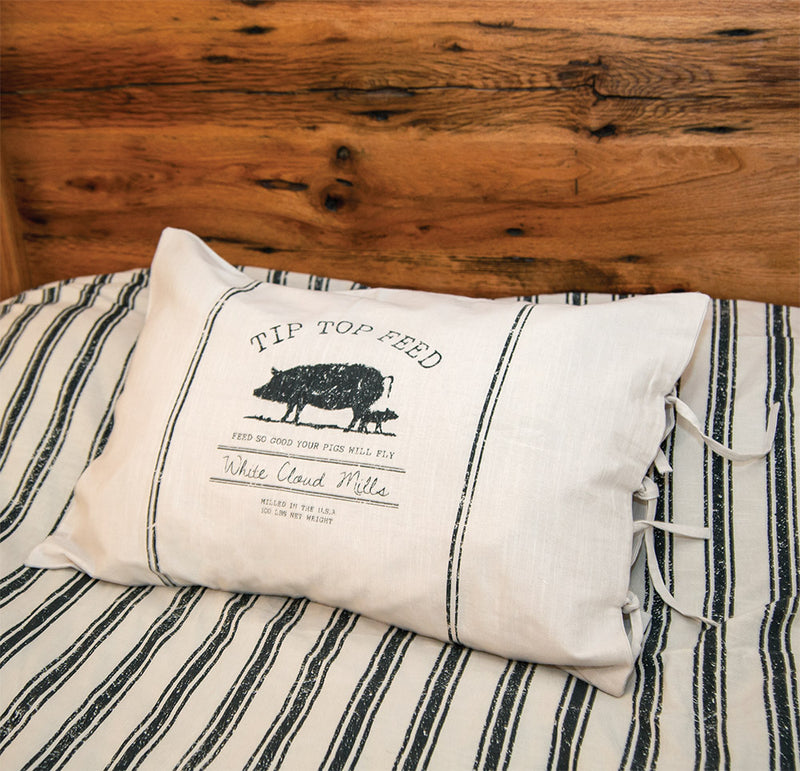 Tip Top Feed Farmhouse Stripe King Pillow Sham