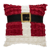 Kringle Chenille Santa Suit Pillow 12x12