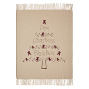 Gable Prim Christmas Blessings Woven Throw 50x60