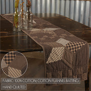 Farmhouse Star Runner Quilted 13x72