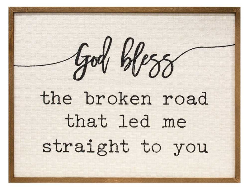 Broken Road Wall Sign