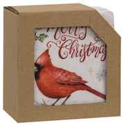 Christmas Cardinals Resin Coasters (Set of 4)