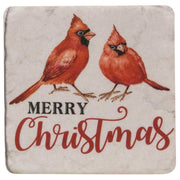 Christmas Cardinals Resin Coasters (Set of 4)
