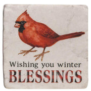 Christmas Cardinals Resin Coasters (Set of 4)