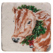 Christmas Farm Animals Resin Coasters (Set of 4)