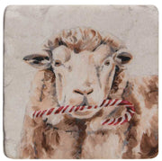 Christmas Farm Animals Resin Coasters (Set of 4)