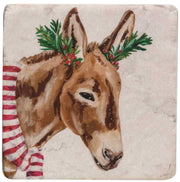 Christmas Farm Animals Resin Coasters (Set of 4)