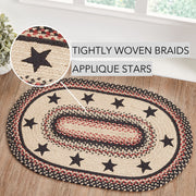 Colonial Star Jute Rug Oval w/ Pad 20x30