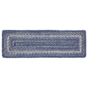 Great Falls Blue Jute Stair Tread Rect Latex 8.5x27