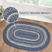 Great Falls Blue Jute Rug Oval w/ Pad 20x30