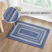 Great Falls Blue Jute Rug Rect w/ Pad 20x30