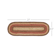 Ginger Spice Jute Stair Tread Oval Latex 8.5x27