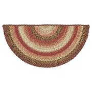 Ginger Spice Jute Rug Half Circle w/ Pad 16.5x33