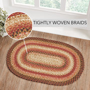 Ginger Spice Jute Rug Oval w/ Pad 20x30