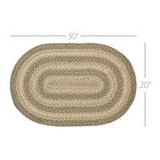 Cobblestone Jute Rug Oval w/ Pad 20x30