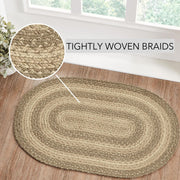 Cobblestone Jute Rug Oval w/ Pad 20x30