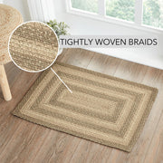 Cobblestone Jute Rug Rect w/ Pad 20x30