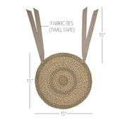Cobblestone Jute Chair Pad 15 inch Diameter