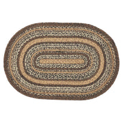 Espresso Jute Rug Oval w/ Pad 20x30