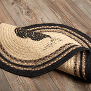 Sawyer Mill Charcoal Poultry Jute Rug Oval w/ Pad 20x30