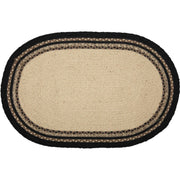 Sawyer Mill Charcoal Poultry Jute Rug Oval w/ Pad 20x30