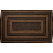 Black & Tan Jute Rug Rect w/ Pad 60x96